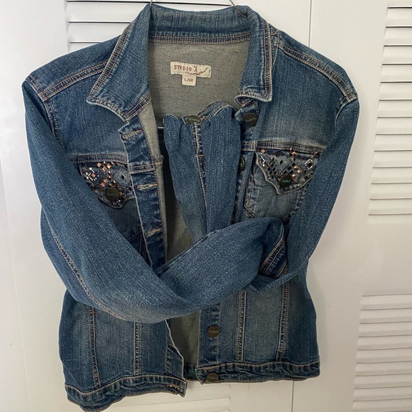 Studio X / Women Trucker Deming Jacket - Picture 3 of 7